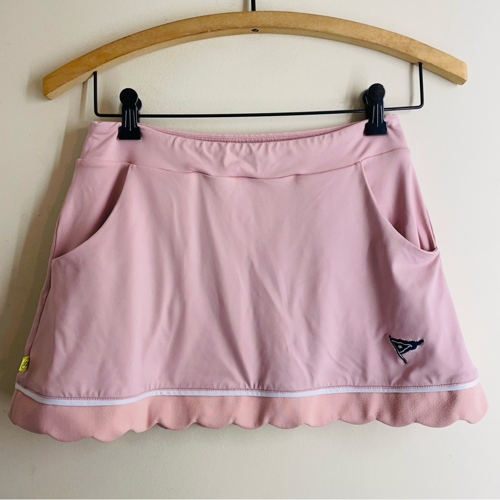 Loeuf Pochè Tennis Skort Skirt Light Pink Scalloped Hem size S